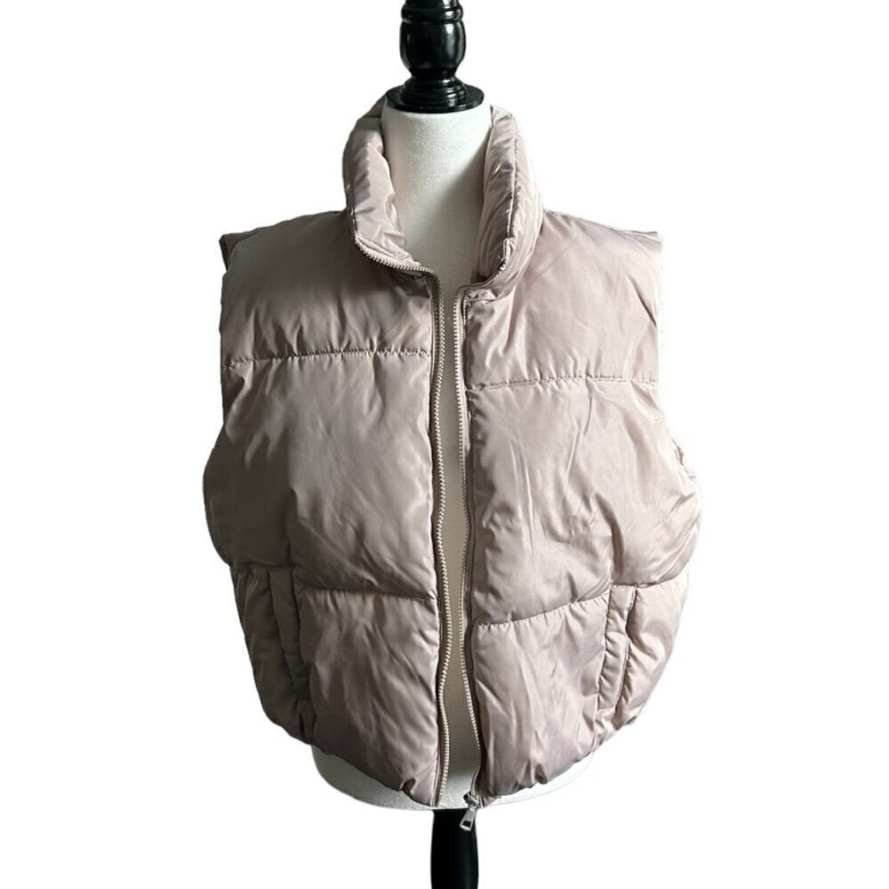 STREETWEAR SOCIETY Neutral Beige Puffer Vest US XL